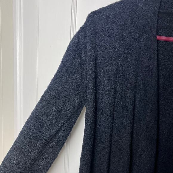 Barefoot Dreams Women's Bamboo Chic Light Waterfall Knit Dark Blue Cardigan S/M - Picture 3 of 7